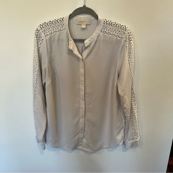Michael Kors Beige Lace Detail Top - Picture 1 of 5